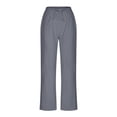 thumbnail image 5 of Wlynlyn Cotton Linen Shorts for Women Drawstring Elastic Waist Summer Casual Loose Fitted Knee Length Shorts with Pockets, 5 of 6