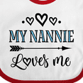 thumbnail image 4 of Inktastic My Nannie Loves Me Granddaughter Boys or Girls Baby Bib, 4 of 4