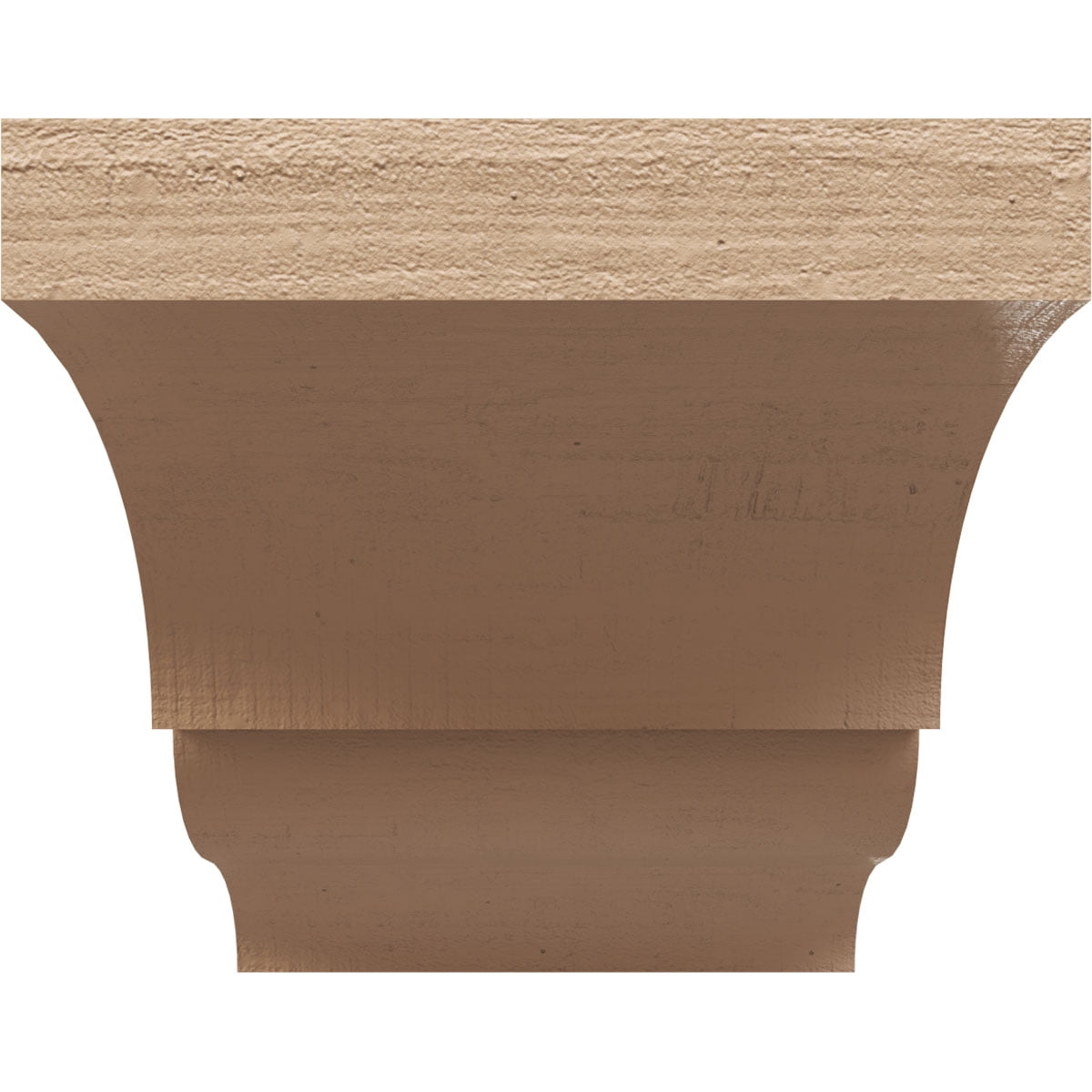 6"W x 12"D x 6"H Wide Asheboro Rough Cedar Woodgrain TimberThane Corbel, Primed Tan