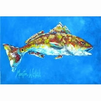 Carolines Treasures Fish - Red Fish Seafood Two Fabric Placemat