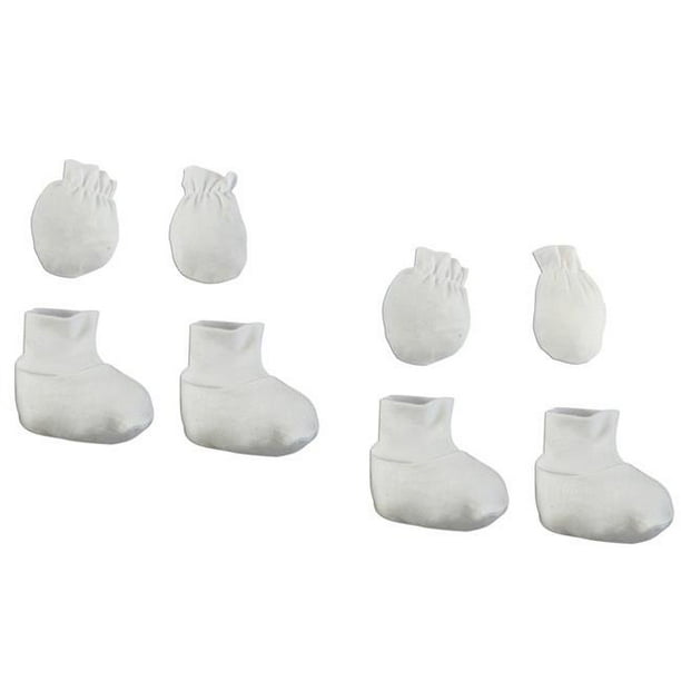 Infant Booties Mitten Set White Pack of 2 Walmart