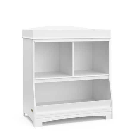 UPC: 0810003667182 | Graco Benton Wood Changing Table w/ Storage and Topper in White