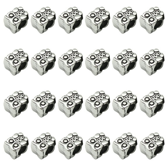 NICEXMAS Charms For Shoes Alloy Silver 24Pcs