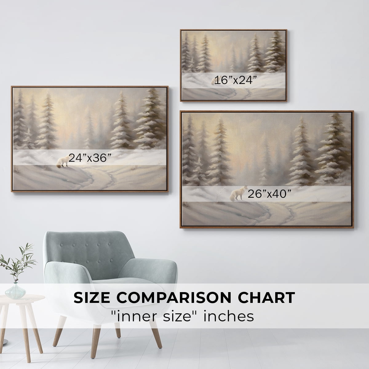 Vintage Landscape-CLXXV By Wexford Home Framed in Walnut Wood Gallery Wrapped Canvas 27 in. x 41 in.