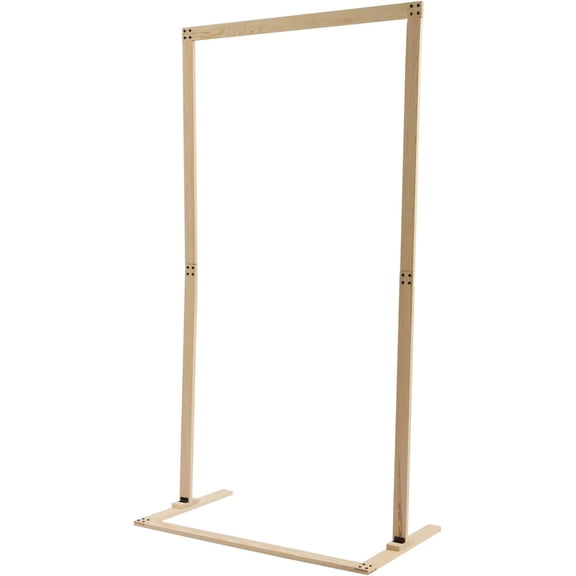 7ft Wooden Wedding Arch Stand, Freestanding Decorative Wooden Rack Flower Balloon Stand Garden Simple Square Frame Arbors for Party Ceremony