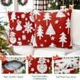 thumbnail image 2 of SANMADROLA Christmas Throw Pillow Covers, 18x18 Throw Pillows Soft Plush Cushion Covers, Set of 2 Xmas Tree Pillowcases Holiday Festivals Winter Home Decor Sofa Couch Bed Porch, Red, 2 of 9