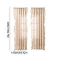 thumbnail image 3 of PYURTEP Vintage Lace Curtains 78 Inches Long, Floral Pattern Semi Blackout Sheer Curtains, Ruffled Edge Grommet Window Drapes for Living Room Bedroom, 3 of 7