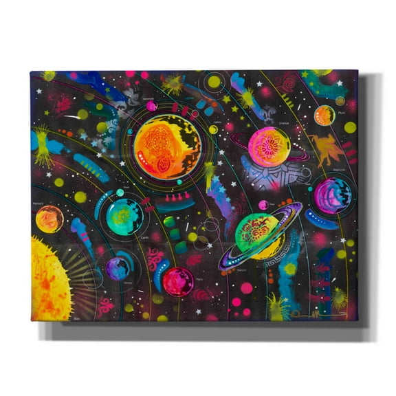Epic Graffiti 'Solar System' by Dean Russo, Canvas Wall Art, 34"x26"