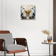 thumbnail image 3 of 12 Inch Wall Clock Battery Operated Silent Clock Decorative for Office, Kitchen, Outdoor, Living Room，Beautiful Butterfly on Blue Background Lovely, 3 of 4