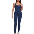 thumbnail image 2 of Gamivast Workout Bodysuits for Women One Piece Spaghetti Strap Romper & Biker Shorts Jumpsuit Athletic Yoga Unitard Stretchy Gym Activewear Sporty, 2 of 6