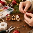thumbnail image 4 of 5 Pack DIY Christmas Pearl Diamond Painting Art Kit, 3D Beaded Christmas Cat Seed Bead Weaving Craft Set, Handmade Mini Table Ornament Making Supplies for Adults Beginners, 4 of 5