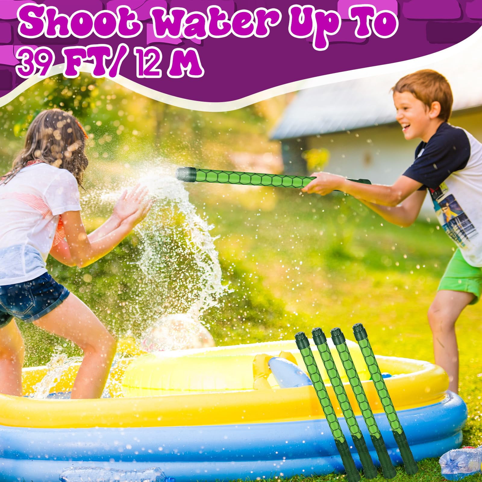 12 Green Turtle Water Blasters Summer Outdoor Pool Backyard Beach Games