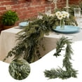 thumbnail image 2 of 5.9ft Christmas Garland Mixed Norfolk Pine and Eucalyptus, Real Touch Artificial Greenery for Indoor Outdoor Decor | Mantle, Stair, Door, Wall Holiday Decoration for Xmas Winter, 2 of 6