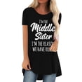 thumbnail image 1 of Pompotops Femmes Mode Casual Impression Chemises Manches Courtes Tee-Tops Tunique Blouse, 1 of 4