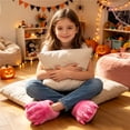 thumbnail image 7 of Kids Winter Solid Color Thickened Fleece Claw Slippers, 7 of 7
