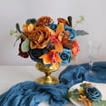thumbnail image 6 of Teal & Burnt Orange Artificial Flowers Box Set for Wedding, Christmas, Halloween, Holiday Parties, Bouquets, Boutonnieres, Table Decor & Celebrations, 6 of 6