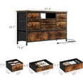 thumbnail image 3 of 8-Drawer Smart TV Stand with Power Outlet & LED Lights, Modern Dresser Storage Cabinet for 55" TVs, Entertainment Center for Living Room & Bedroom, 3 of 9
