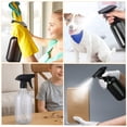 thumbnail image 5 of Armscye 3 Pack 16.9 Oz Spray Bottles Empty, Plastic Squirt Bottles with Adjustable Nozzle, Refillable Spray Container for Gardening, Hair, Cooking, Cleaning Sprayers with Free Additional Supplies, 5 of 7