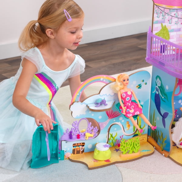 KidKraft Rainbow Dreamers Waterfall Grotto Dressing Room Play Set