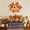 B, variant on Fall Artificial Pumpkin Maple Leaf Table Centerpiece Thanksgiving Day Floral Wreath Decorations, Faux Flower Balls Candelabra Flowers Harvests Festival Halloween Maple Leaf Arrangement Decoration