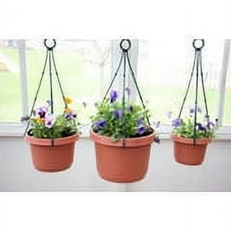 Austin Planter 9 inch Hanging Flower Pots Terra Cotta Colored Polypropylene (Single) Made in USA