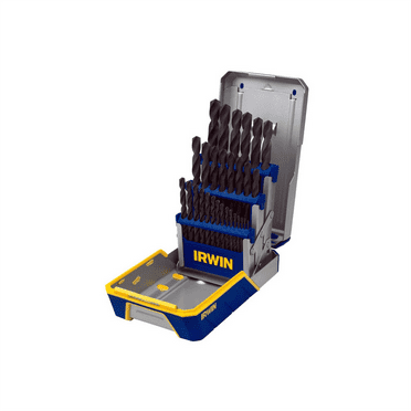 IRWIN Tools 3018004 29-Piece Black Oxide Metal Index Drill Bit Set, Pro Case