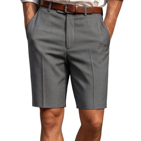 Men s Dress Golf Shorts Flat Front Business Casual Wrinkle Free Summer 9 Inseam Regular Fit Short Pants Belt Loops with Pockets Old Money Style