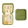 thumbnail image 1 of Joyero TAIMY Travel pequeño de terciopelo de felpa para mujer, color verde, 1 of 6