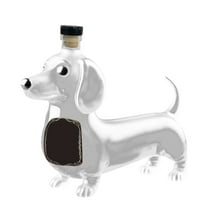Dachshund Dog Whiskey Bottle – Fun Glass Dachshund Decanter, Unique Wine Bottle & Bar Decor for Home