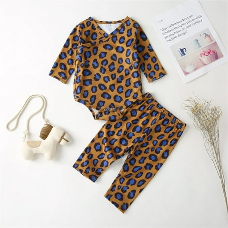 

Hunpta Newborn Infant Baby Girls Boys Autumn Leopard Long Sleeve Pants Set Clothes