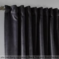 thumbnail image 5 of 3S Brother's Extra Long Solid Luxury Matte Velvet Soft Curtain Charcoal Single Panel Hanging Back Tap & Rod Pocket Home Décor 5-25 Feet Custom Made Curtains -Made in Turkey Each(52"x84"), 5 of 7