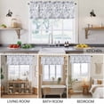thumbnail image 5 of 2 Pack Abstract Gray Floral Valance for Window Watercolor Plants Flowers Leaf Kitchen Valance Rod Pocket Short Curtain Topper Decorative Window Treatment for Living Room Bedroom 60"x18", 5 of 8