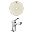 thumbnail image 1 of 16-in. W Round Bathroom Undermount Sink Set In Biscuit - Chrome Hardware AI-22849, 1 of 7