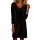 thumbnail image 1 of Women's Round Neck Velvet Long-Sleeved Cocktail Dress for Autumn/Winter Silver XXL, 1 of 4