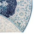 thumbnail image 6 of Unique Loom Charm Collection Area Rug - Wishbone (4' 1" Round Navy Blue/Cream), 6 of 7