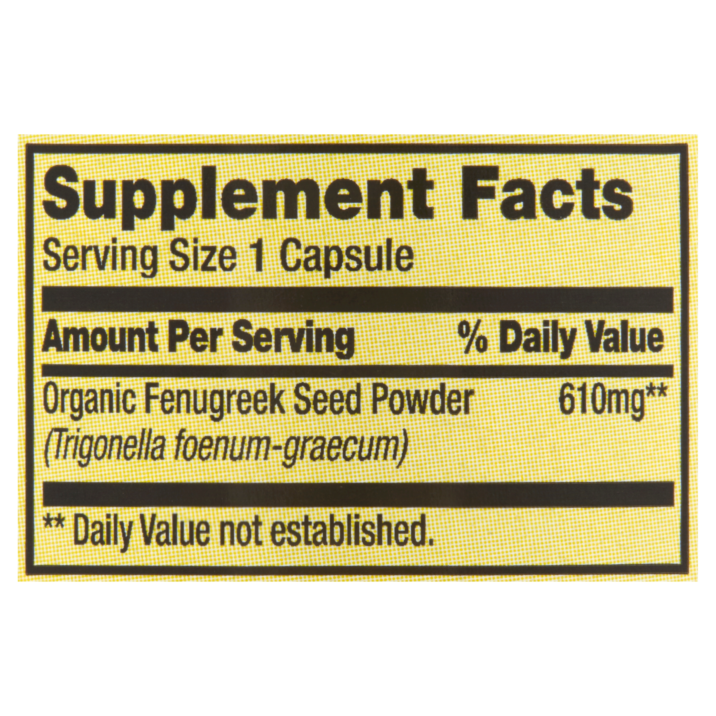 Spring Valley Fenugreek General Wellness Dietary Supplement Vegetarian Capsules, 610 mg, 100 Count - image 4 of 8