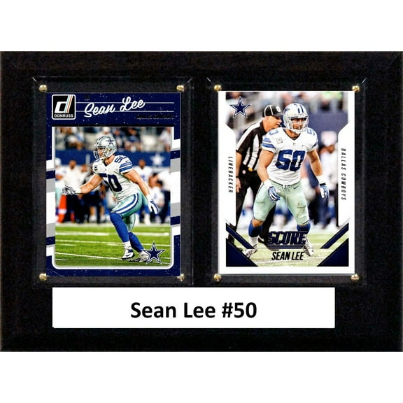 C&I Collectables 68SLEE NFL 6 x 8 in.Sean Lee Dallas Cowboys Two Card Plaque