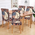 thumbnail image 2 of Yayeee 2 Pack Dining Chair Covers Stretch Parson Chairs Slipcovers Seat Protector, Baseball Pattern, 2 of 6