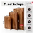 thumbnail image 2 of Set de Tablas para Cortar Cookify Madera de Acacia Premium 3 Piezas Extra Gruesas con Canal Antiderrame, 2 of 8