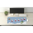 thumbnail image 2 of Christmas Computer Mouse Pad, Little Bird and Socks Hanging on Clothesline Snowy Kids Children Cartoon Print, Rectangle Non-Slip Rubber Mousepad Large, 31" x 12" Gaming Size, White Blue, by Ambesonne, 2 of 2