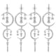 thumbnail image 1 of 2 Pairs Earrings Alloy Diamond Romantic Moon Star Fashion Jewelry Women Girls AccessoriesWhite, 1 of 5