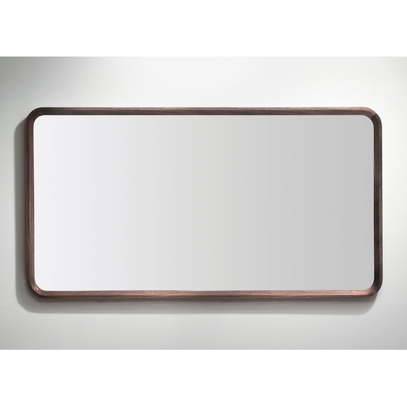Bathroom Mirror Vela 55" Dark Walnut Modern Style