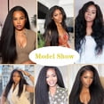 thumbnail image 7 of Kinky Straight Human Hair Clip in Hair Extensions 120g/Set 8Pcs Natural Black Seamless Clip in Hair Extensions 16-26 Inch Remy Hair Extension Clips, 7 of 7