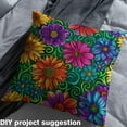 thumbnail image 2 of Castle Fairy Colorful Flower Fabric by the Yard 1 Yard,Bohemian Theme Home Decor Fabric by the Yard,Green White Room Decor Fabric by the Yard,Breathable Home Decor, 2 of 6