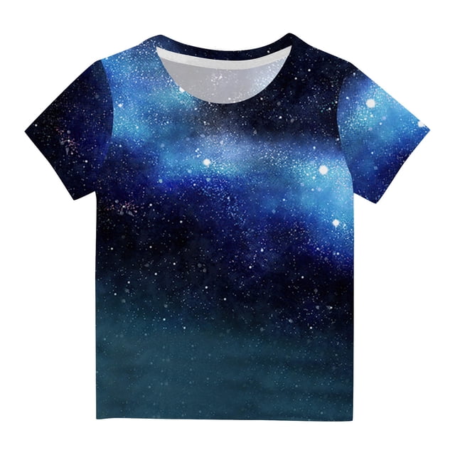 HVOBBTY T-Shirt Décontracté à Manches Courtes Respirant pour Tout-Petits Garçons Filles Mode Col Rond Imprimé Manches Courtes Multicolore, 11 Ans