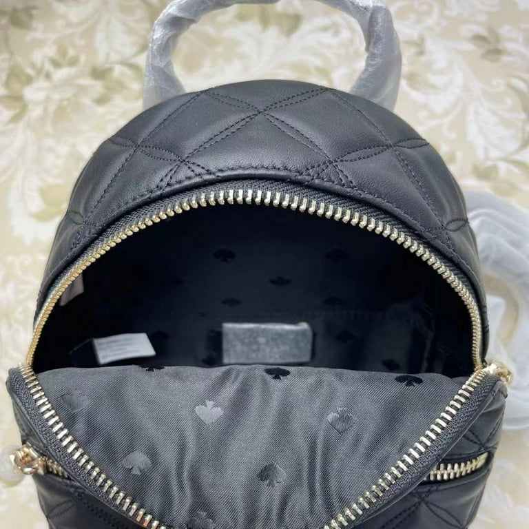 Kate Spade WKRU7075 natalia mini convertible backpack in black 