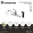 thumbnail image 4 of Kingston FB5578YL Yosemite One-Handle 4-Hole 8" Centerset Kitchen Faucet with Side Sprayer in Brushed Nickel, 4 of 4