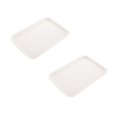thumbnail image 1 of Oleegame 2PC Shower Soap Dish With Hook Tray Scratch-resis Plastic Food Trays Rectangular -slip Serving Serving Tray Kitchen，Dining & Bar White, 1 of 7