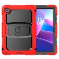 thumbnail image 2 of XYX for Lenovo Tab 10.1 2025 TB-311XU/K10C TB-311FU Case 10.1 inch, 3in1 Heavy Duty Shockproof Tablet Cover with Stand, Shoulder Strap, Red, 2 of 7