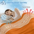 thumbnail image 3 of Burnt Orange Geometric Cooling Blanket, Lightweight Breathable Summer Throw Blanket with Double Sided Cold Effect, Country Greece Key Art Picnic Beach Blankets Bed Sheet for Hot Sleepers 50"x60", 3 of 8
